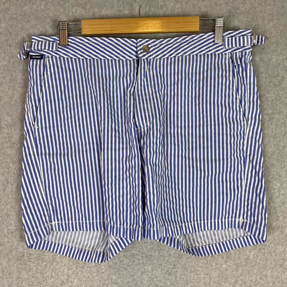 MC2 Saint Barth Shorts Mens L Striped Swim Short Lined - Picture 1 of 9